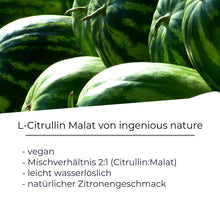 Laden Sie das Bild in den Galerie-Viewer, ingenious nature® L-Citrullin Malat - ingenious nature